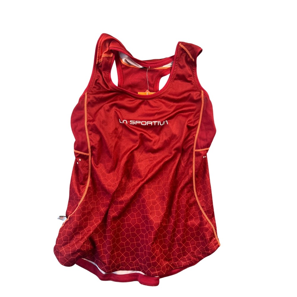 La Sportiva Calypso Tank Top Womens Red Running Workout Sleeveless Shirt